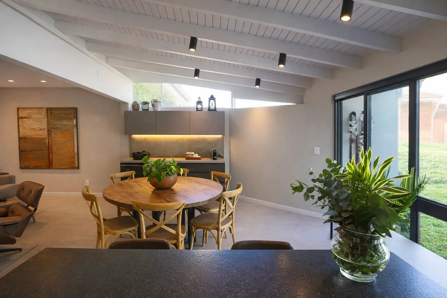 Sala De Estar Com Rea Gourmet Moderna